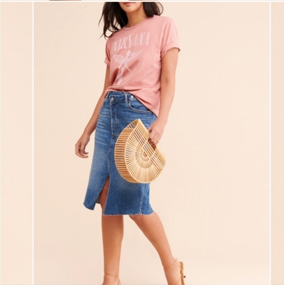 Boyish • Andy Cutoff Denim Skirt - Picture 11 of 12